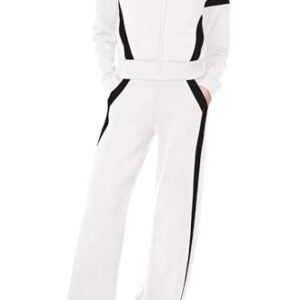 FARALIZA 2024 Casual Women’s Lounge Sets: 2-Piece Tracksuit with Zip-Up Sweatshirt and Wide Leg Sweatpants