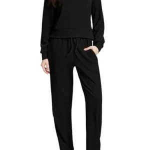 FARALIZA Women's Two-Piece Hoodie and Sweatpants Set - Airport Fashion Tracksuit with Pocket